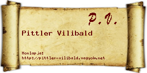 Pittler Vilibald névjegykártya